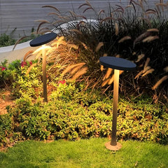 Paletto da giardino solare LED moderno orientabile con diffusore a disco