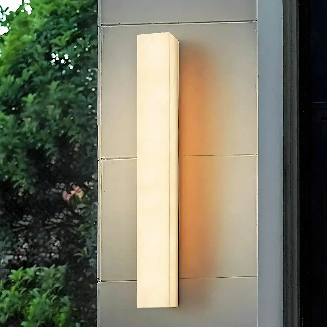 Applique da parete per esterno moderna LED solare effetto marmo lineare