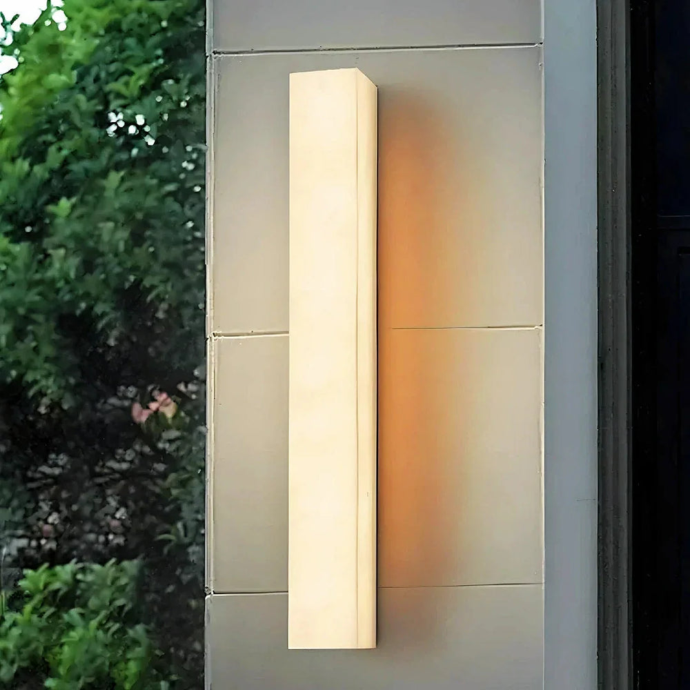 Applique da parete per esterno moderna LED solare effetto marmo lineare