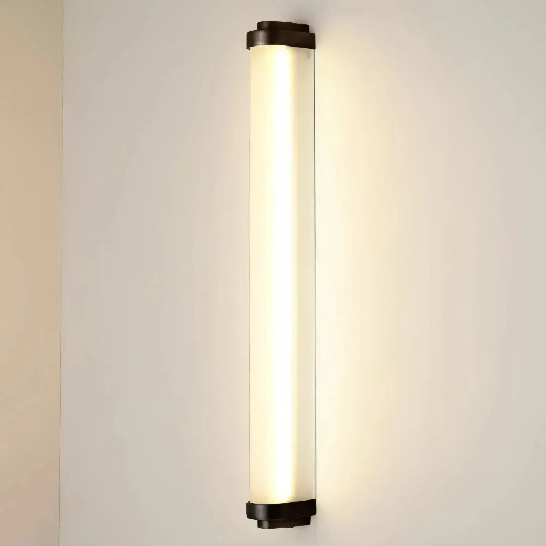 Applique moderna da esterno LED con diffusore in vetro tubolare