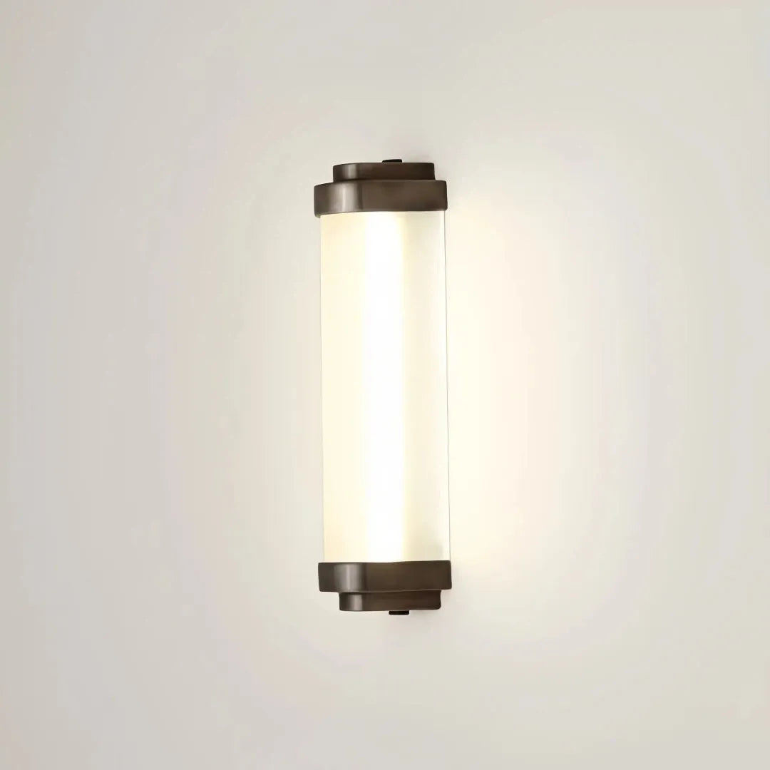 Applique moderna da esterno LED con diffusore in vetro tubolare