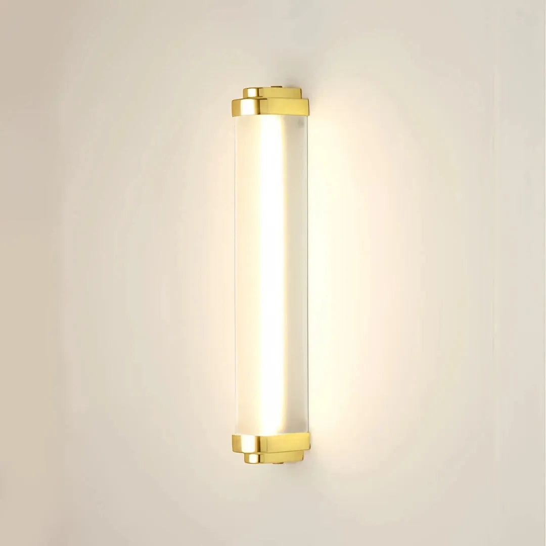 Applique moderna da esterno LED con diffusore in vetro tubolare