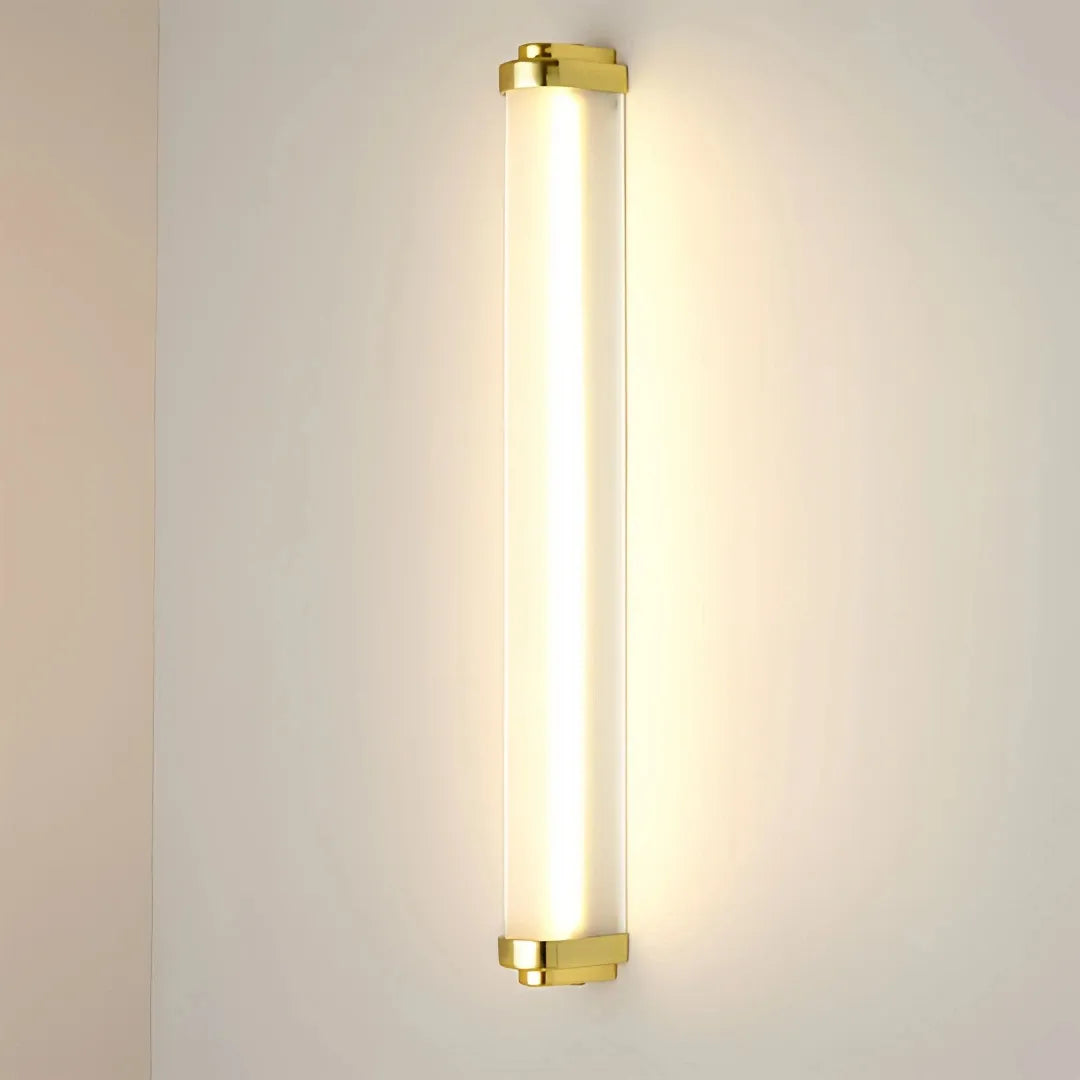 Applique moderna da esterno LED con diffusore in vetro tubolare