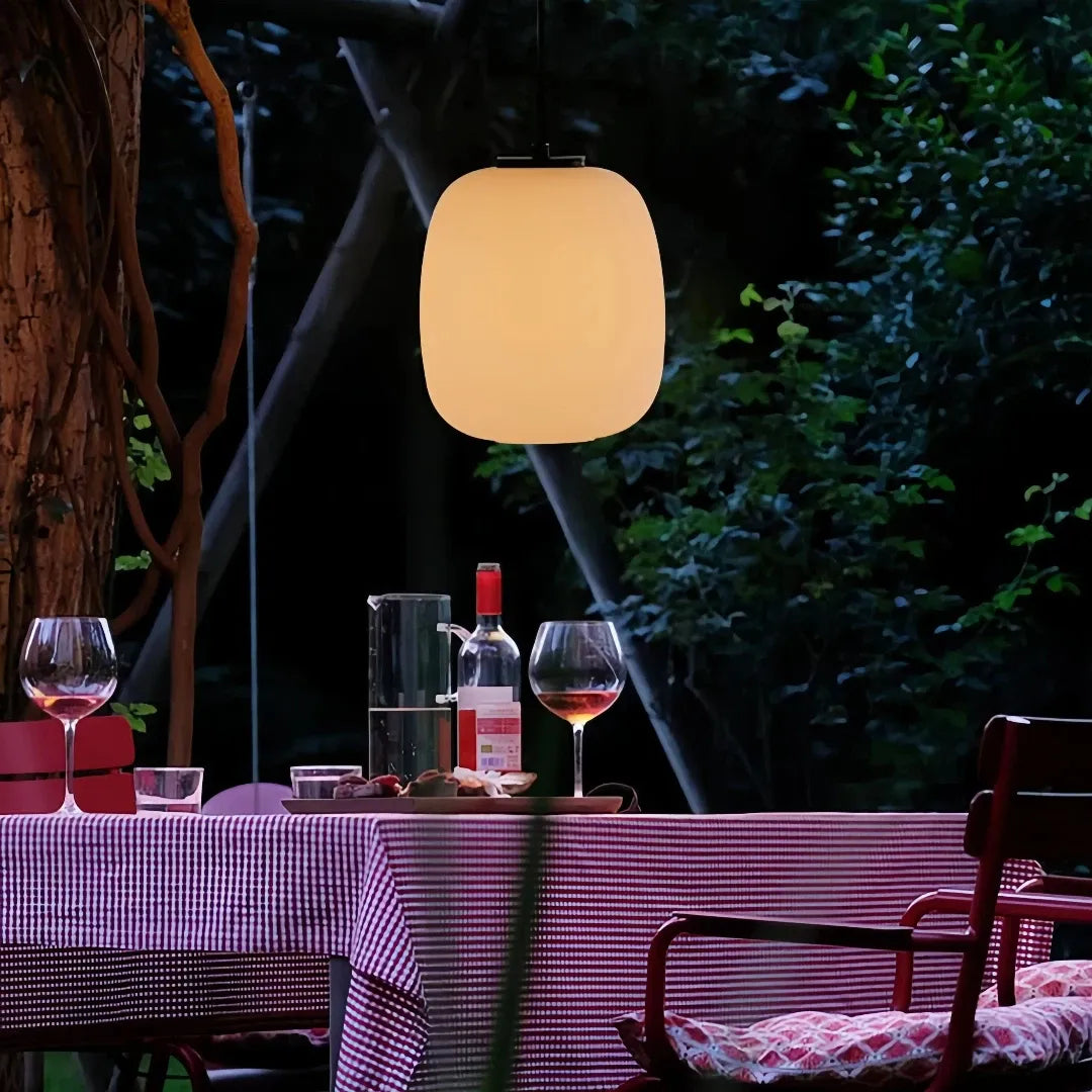 Lampada a sospensione da esterno a LED per gazebo dal design minimalista con forma organica