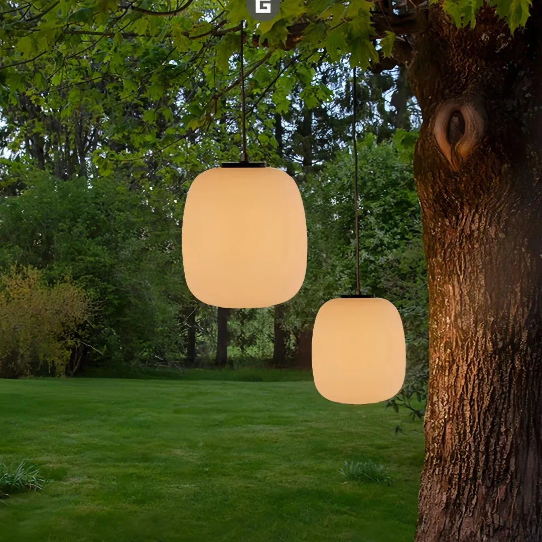 Lampada a sospensione da esterno a LED per gazebo dal design minimalista con forma organica
