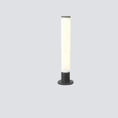Paletto luminoso cilindrico da esterni nero a LED con design minimalista per giardino