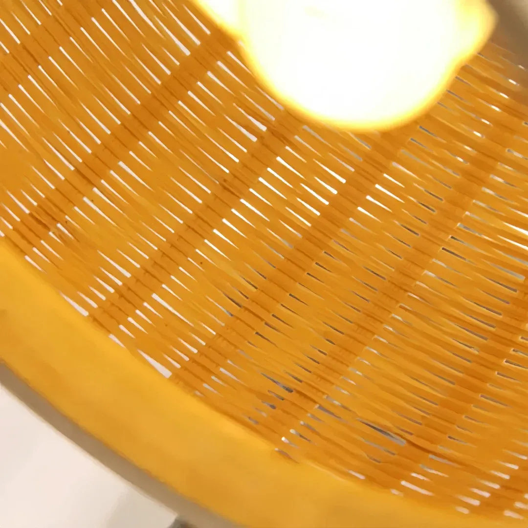Applique da esterno lanterna a LED boho effetto rattan intrecciato per ingresso