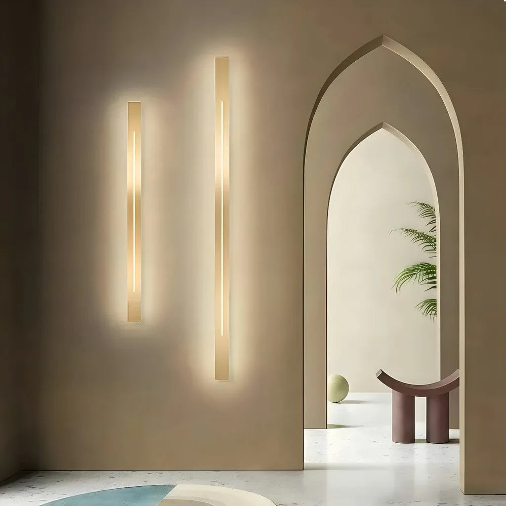 Applique LED da parete lunga dimmerabile minimal per soggiorno
