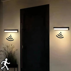 Applique da esterno senza fili solare LED con sensore di movimento rettangolare per ingresso