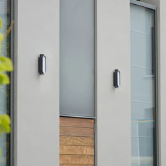 Applique esterna moderna a LED con tripla emissione luminosa nera per portico