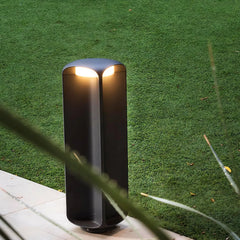 Paletto da giardino a LED dal design moderno con diffusore in vetro satinato