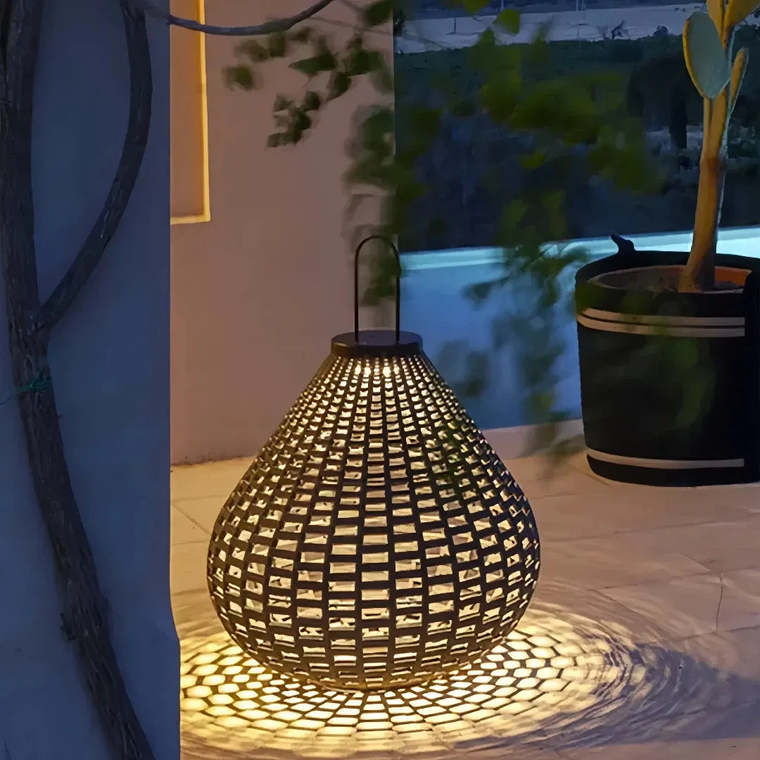 Lampada da esterno portatile LED ricaricabile in stile Bauhaus a lanterna per terrazzo