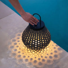 Lampada da esterno portatile LED ricaricabile in stile Bauhaus a lanterna per terrazzo