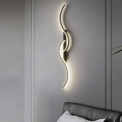 Applique LED di design moderna dimmerabile a doppia onda per soggiorno