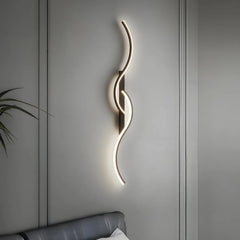Applique LED di design moderna dimmerabile a doppia onda per soggiorno
