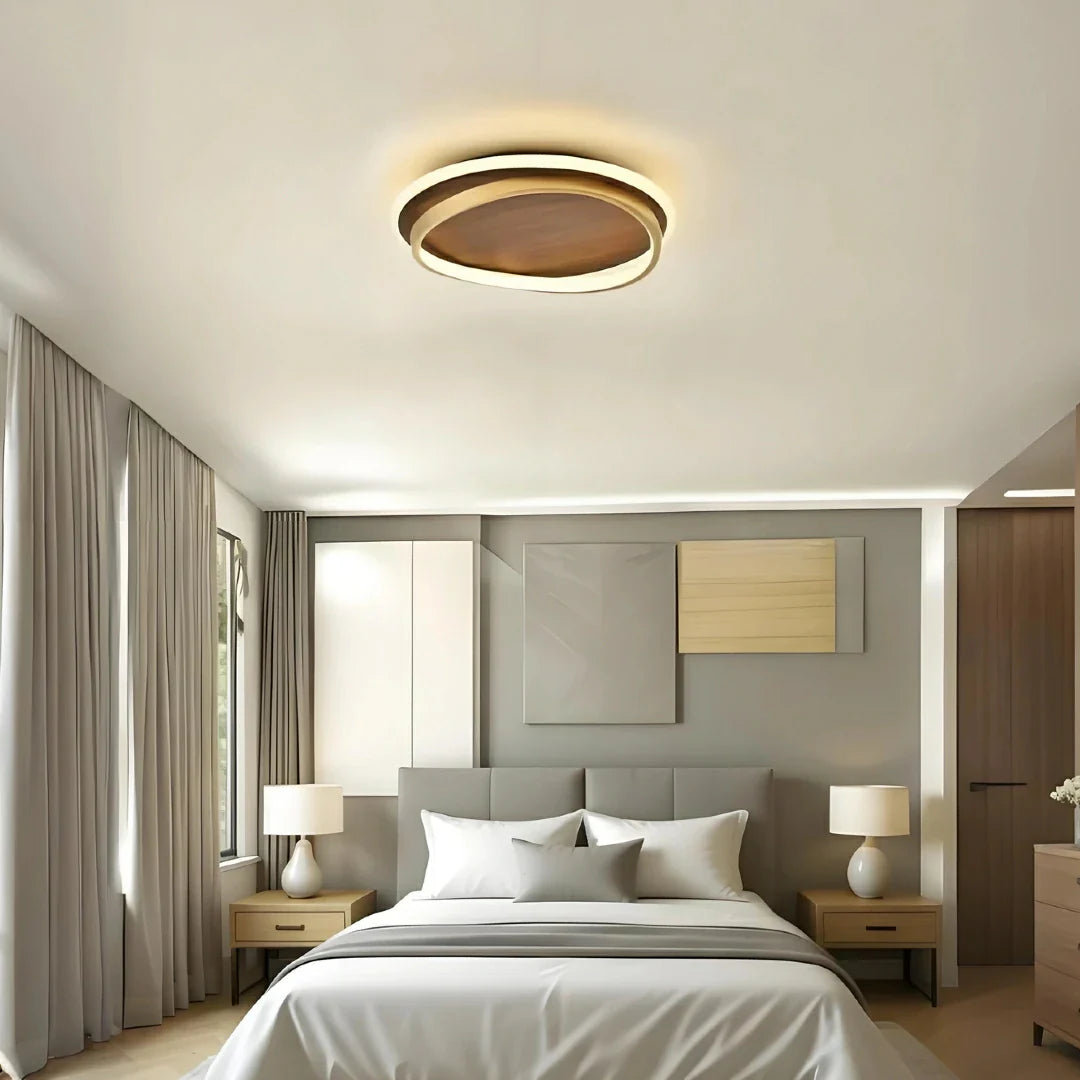 Plafoniera design moderno con LED circolare dimmerabile per camera da letto