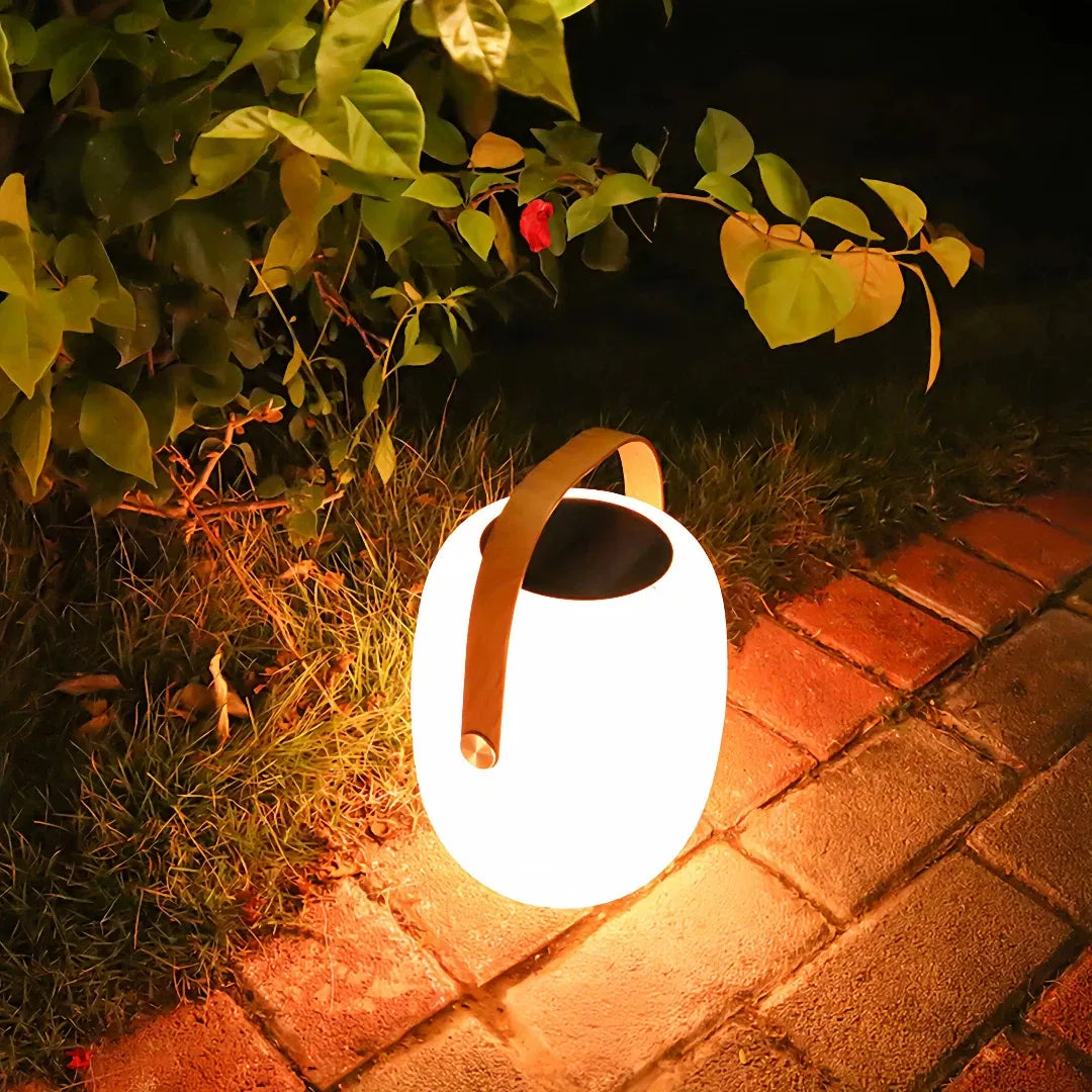 Lampada portatile da esterno LED solare ricaricabile a forma di lanterna