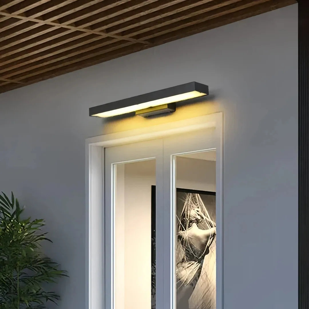 Applique da esterno con sensore di movimento LED rettangolare minimal per ingresso