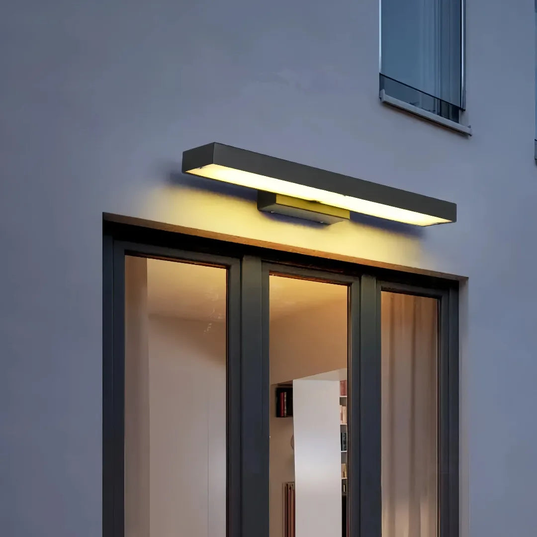Applique da esterno con sensore di movimento LED rettangolare minimal per ingresso