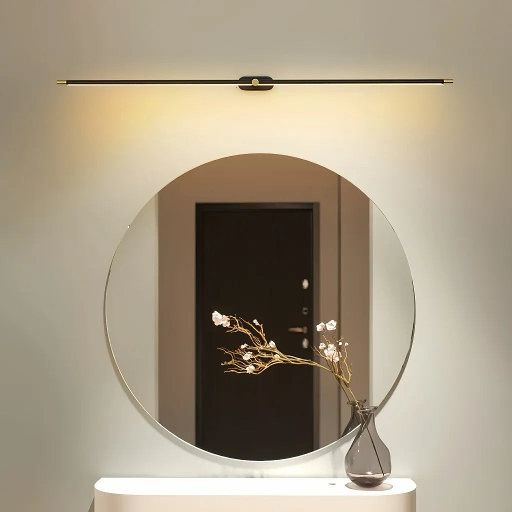 Applique da bagno minimale sopra specchio lineare con LED dimmerabile