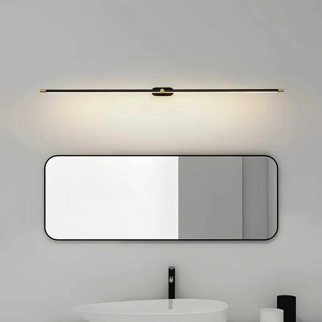 Applique da bagno minimale sopra specchio lineare con LED dimmerabile
