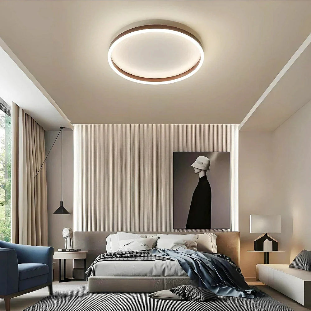 Plafoniera circolare a LED dimmerabile minimal per camera da letto