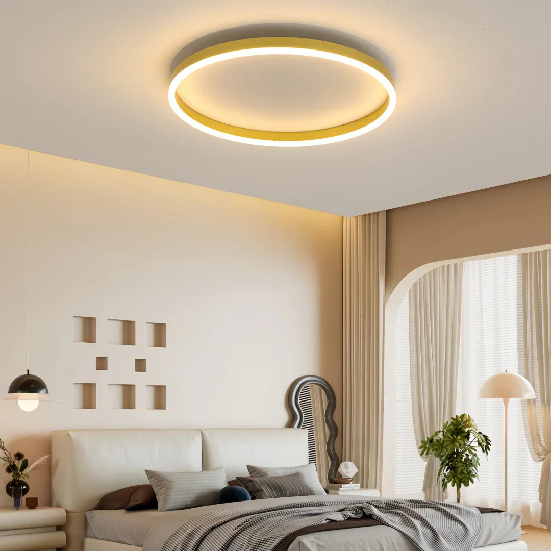 Plafoniera circolare a LED dimmerabile minimal per camera da letto