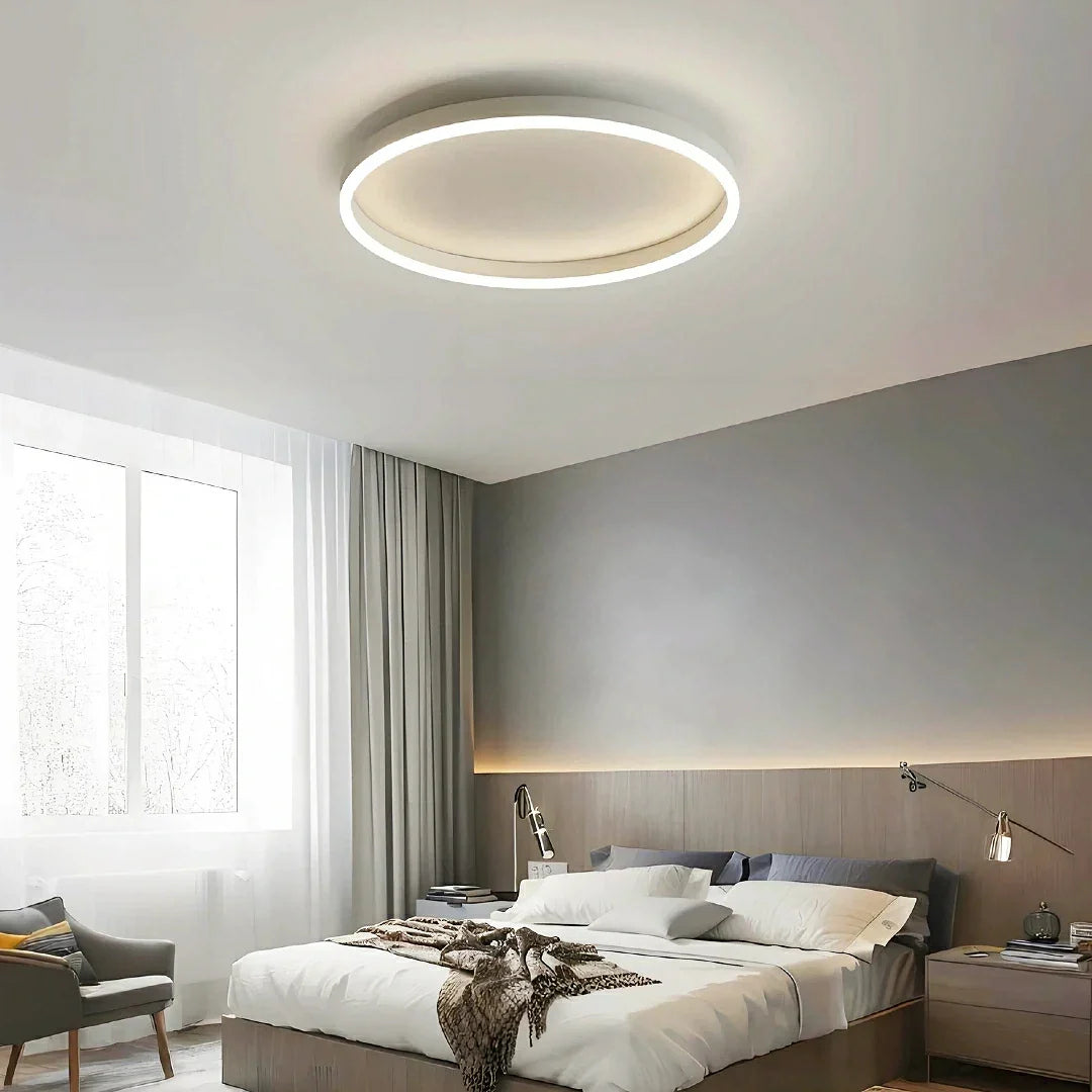 Plafoniera circolare a LED dimmerabile minimal per camera da letto