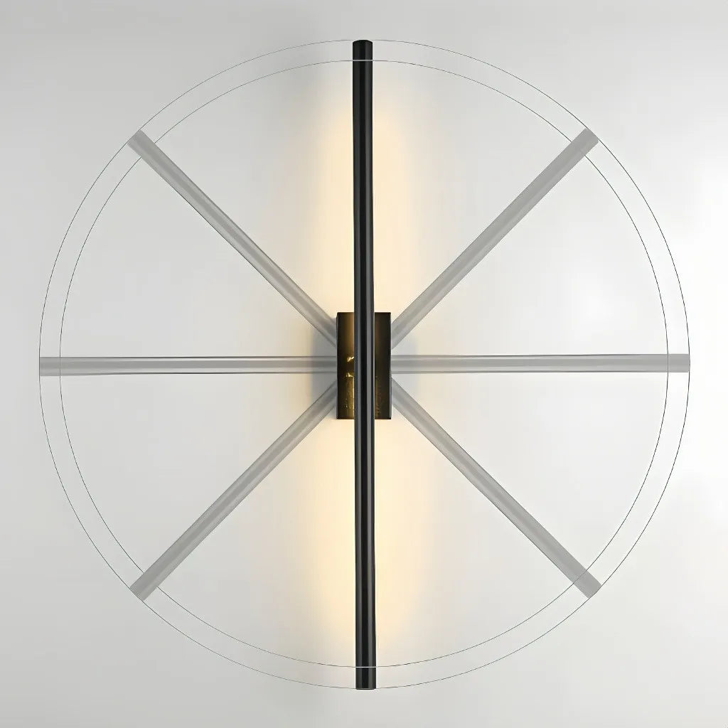 Applique LED orientabile in metallo dal design lineare dimmerabile per soggiorno