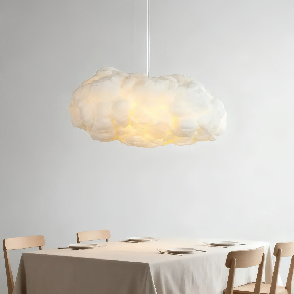 Lampadario a sospensione a forma di nuvola per soggiorno in cotone in stile nordico dimmerabile