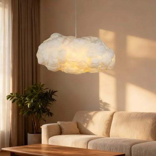 Lampadario a sospensione a forma di nuvola per soggiorno in cotone in stile nordico dimmerabile