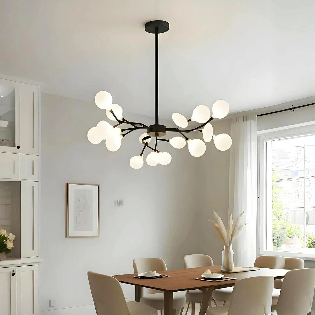 Lampadario stile Sputnik moderno LED con bracci per soggiorno