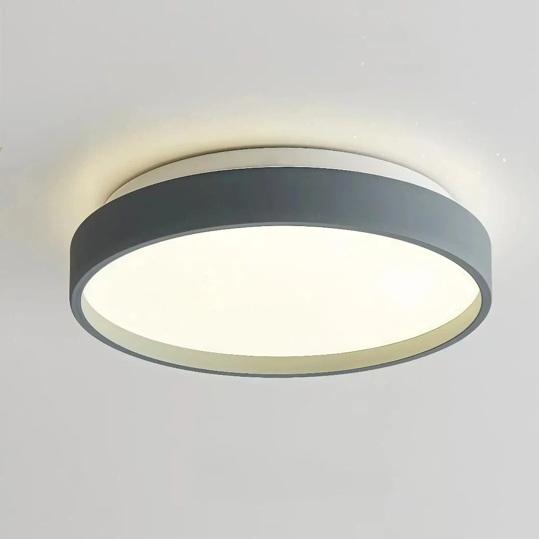 Plafoniera LED circolare dimmerabile dal design minimal per camera da letto