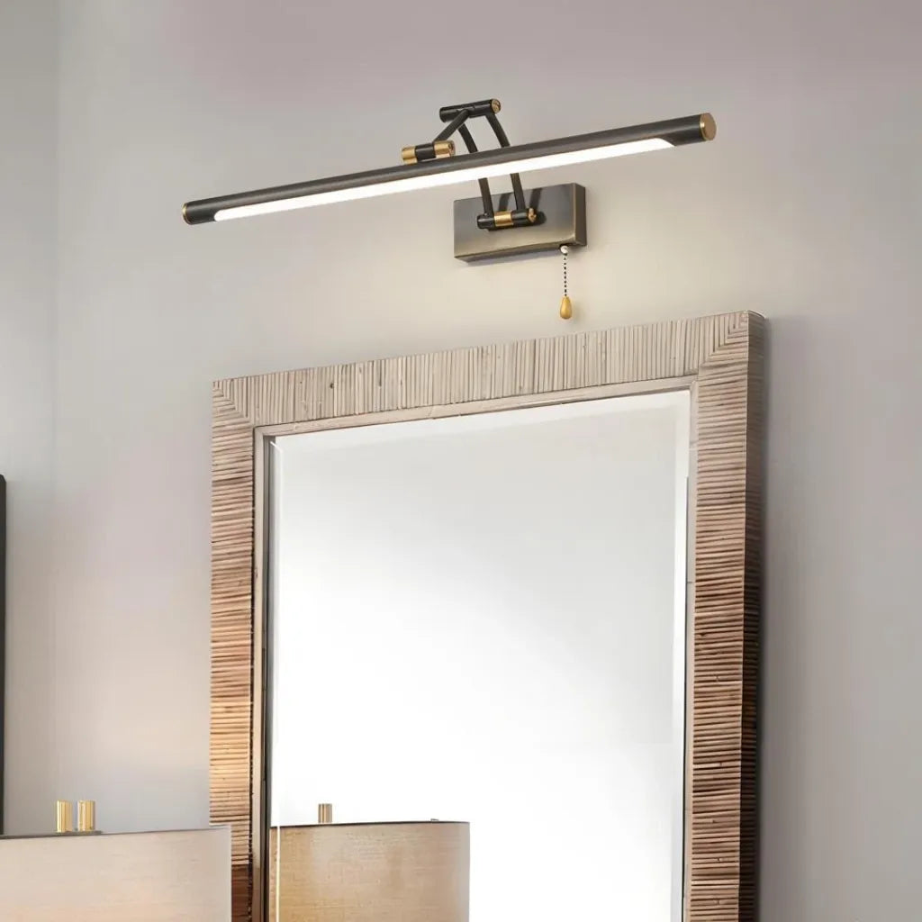 Applique LED lineare per specchio bagno orientabile dimmerabile con tirante