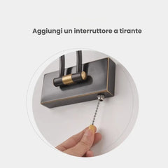 Applique LED lineare per specchio bagno orientabile dimmerabile con tirante