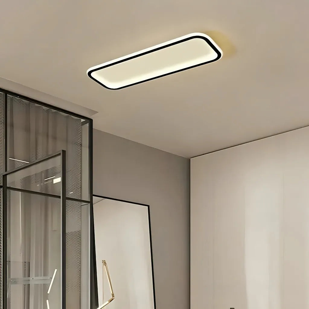 Plafoniera LED rettangolare dimmerabile stile minimal per corridoio