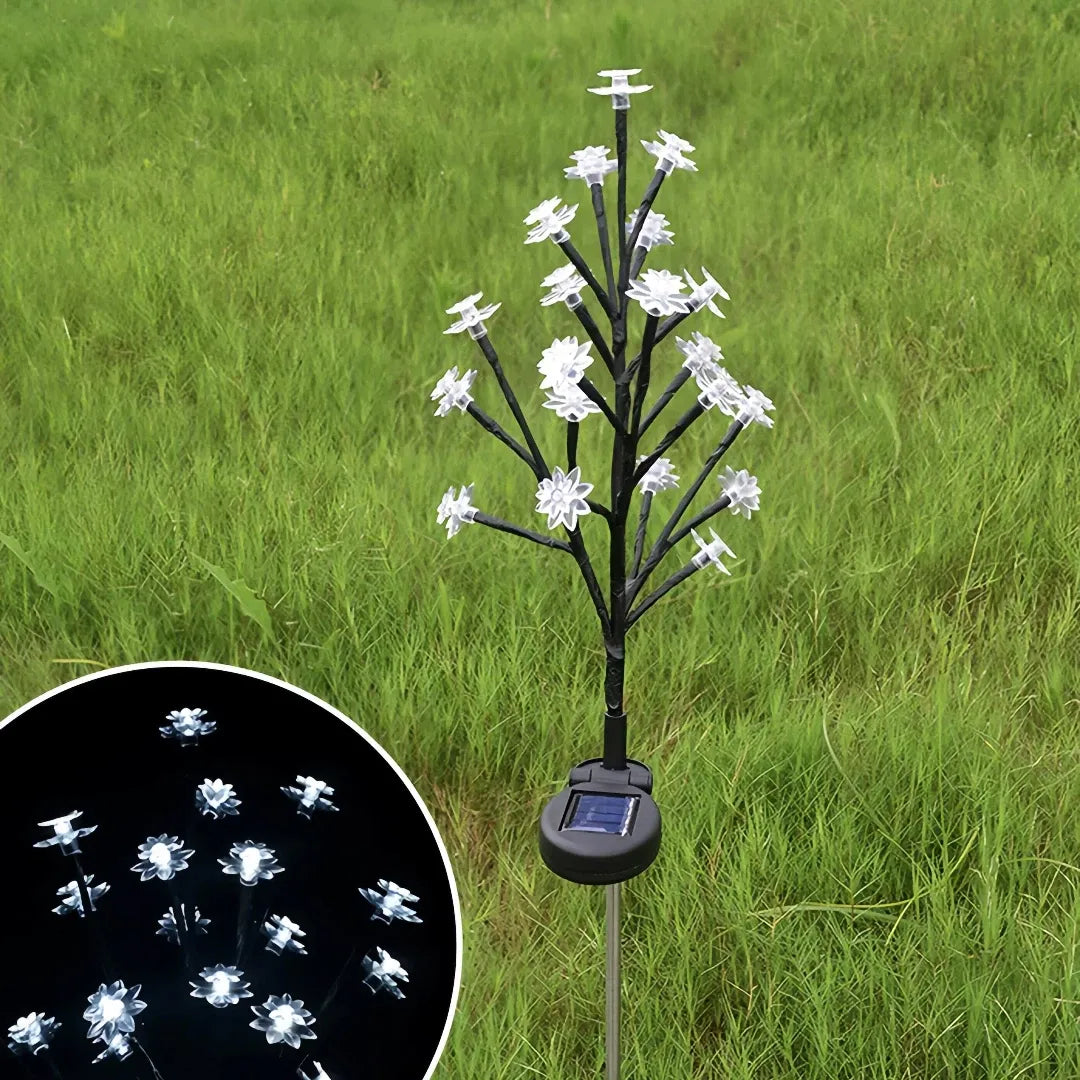 Lampada decorativa da esterno solare a LED con picchetto e rami regolabili per giardino