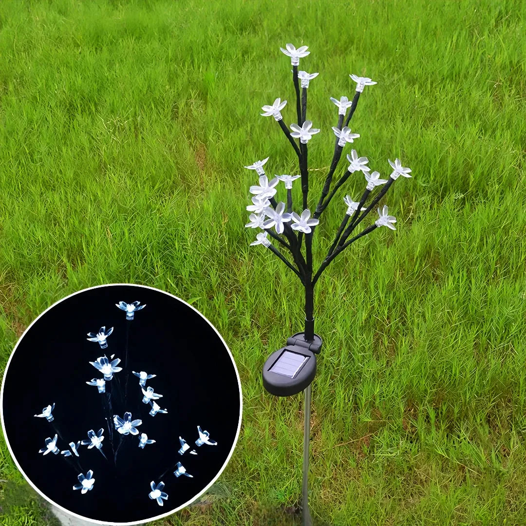 Lampada decorativa da esterno solare a LED con picchetto e rami regolabili per giardino