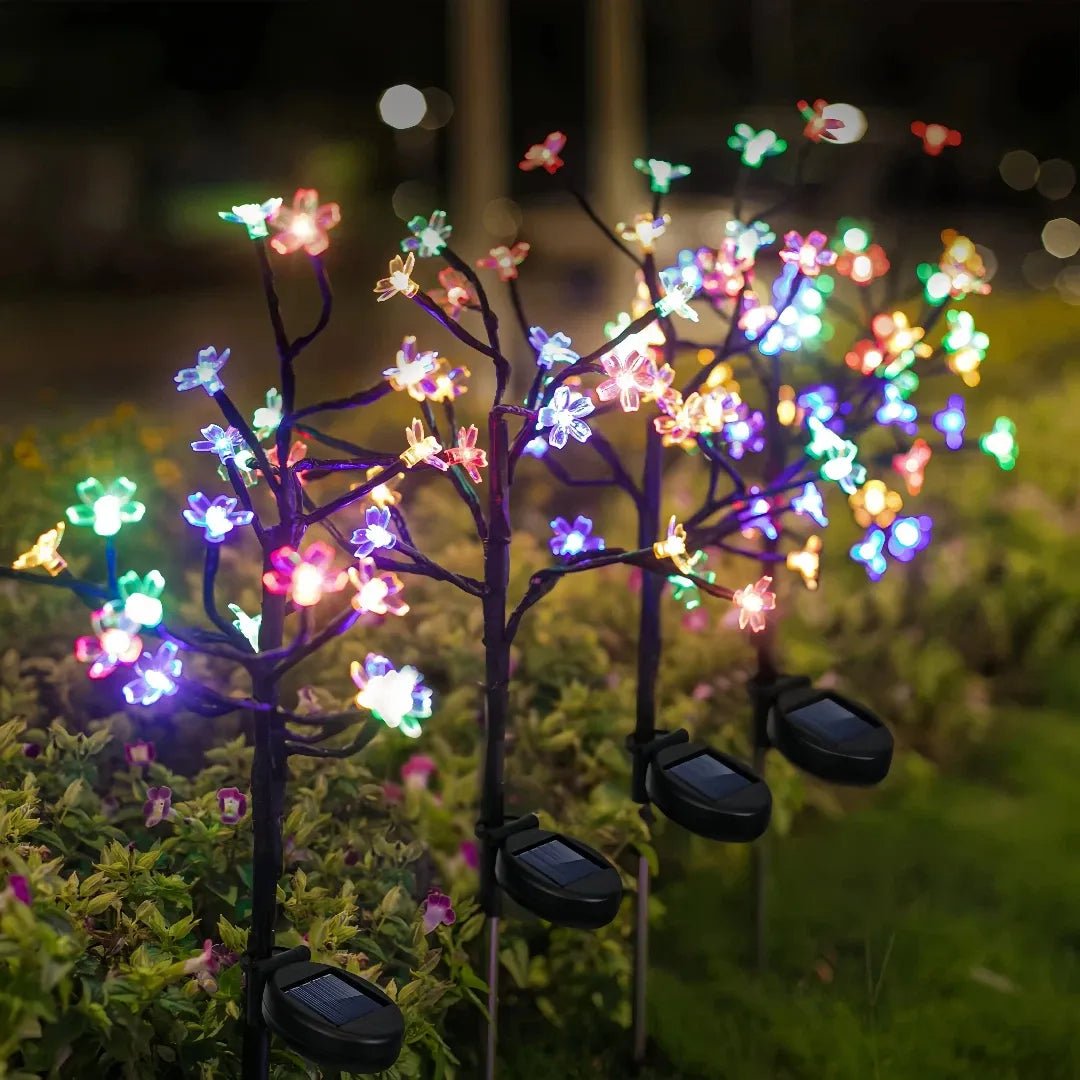 Lampada decorativa da esterno solare a LED con picchetto e rami regolabili per giardino