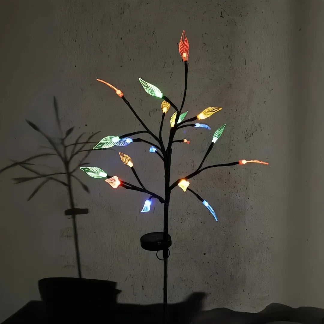 Lampada decorativa da esterno solare a LED con picchetto e rami regolabili per giardino