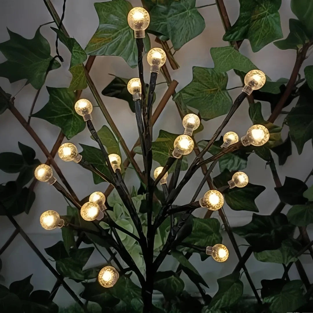 Lampada decorativa da esterno solare a LED con picchetto e rami regolabili per giardino