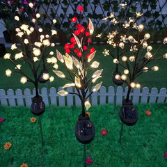 Lampada decorativa da esterno solare a LED con picchetto e rami regolabili per giardino