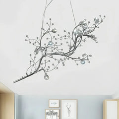 Lampadario a sospensione design moderno ramificato in cristallo per soggiorno