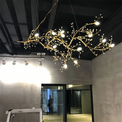 Lampadario a sospensione design moderno ramificato in cristallo per soggiorno