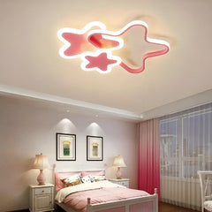 Plafoniera LED a soffitto per cameretta a forma di stella dimmerabile moderna dimensione 52 cm