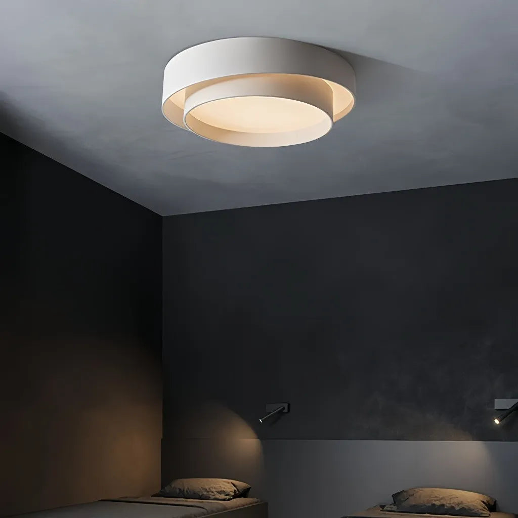 Plafoniera circolare LED dimmerabile dal design moderno per camera da letto