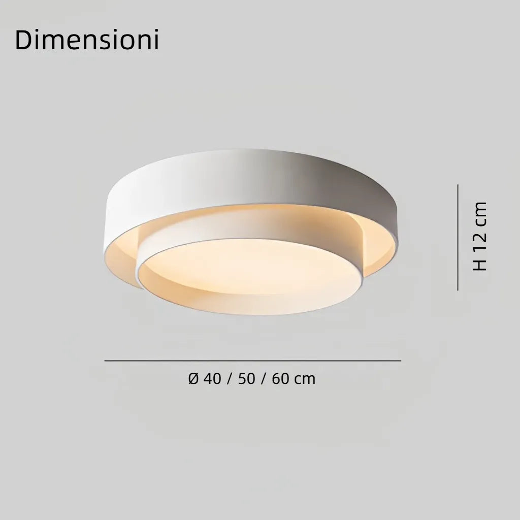 Plafoniera circolare LED dimmerabile dal design moderno per camera da letto