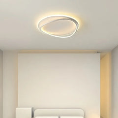 Plafoniera ad anello LED dimmerabile dal design minimal per camera da letto