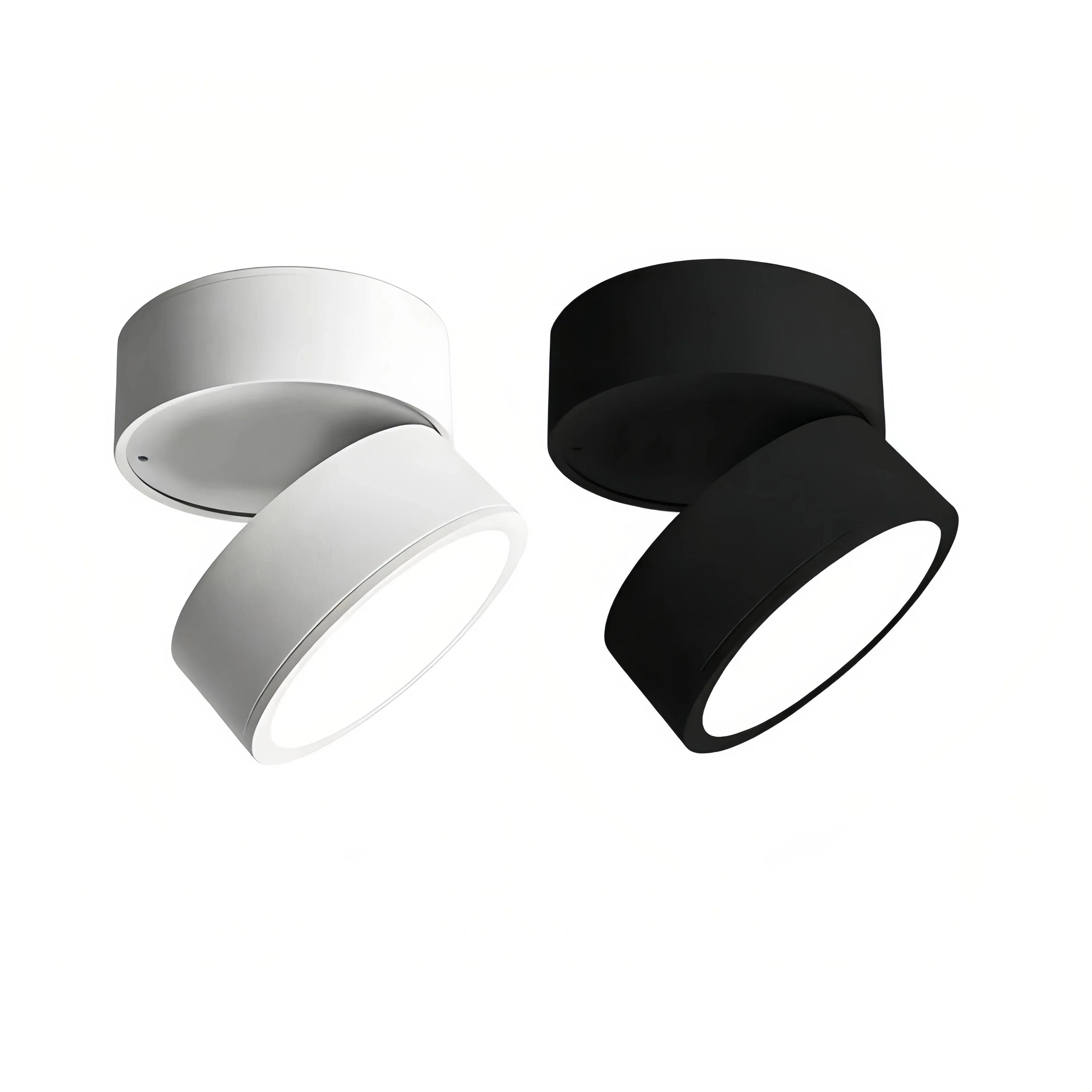 Faretto a soffitto cilindrico LED dimmerabile orientabile a 360° dal design minimal