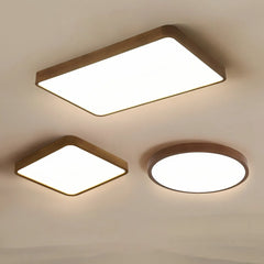 Plafoniera LED in legno stile nordico dimmerabile per camera da letto
